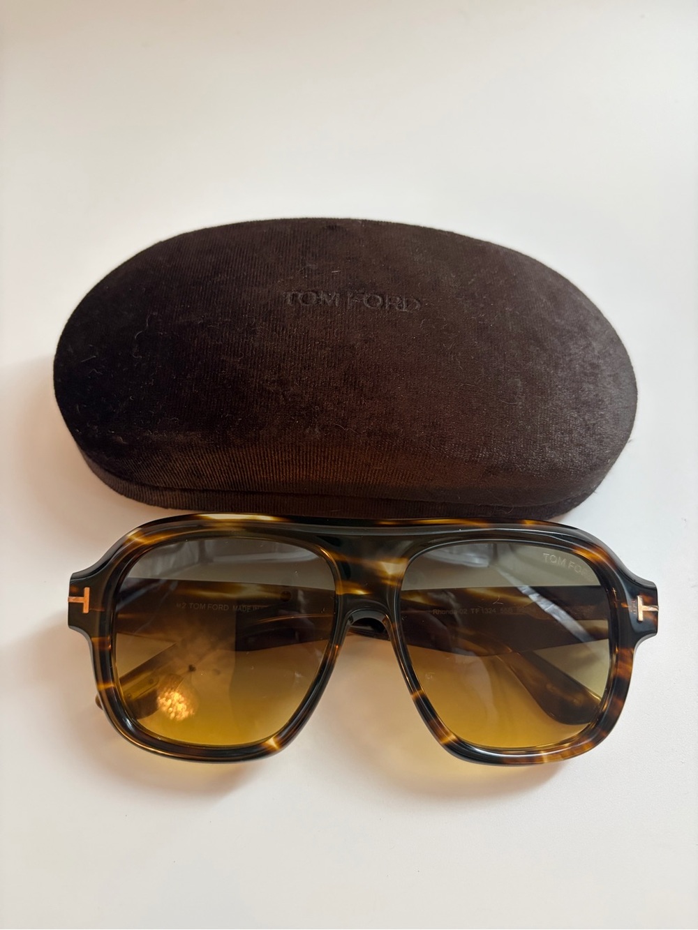 Tom Ford Rhonda Tortoiseshell Sunglasses Havana Smoke New $620 Bloomingdale’s